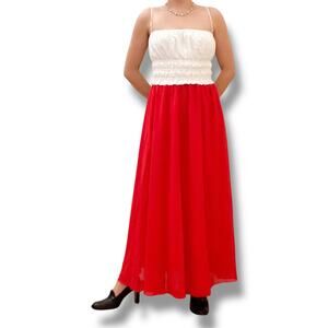 Y2K Romantic Red Maxi Skirt New With Tags Date Night Valentines Day Womens Small